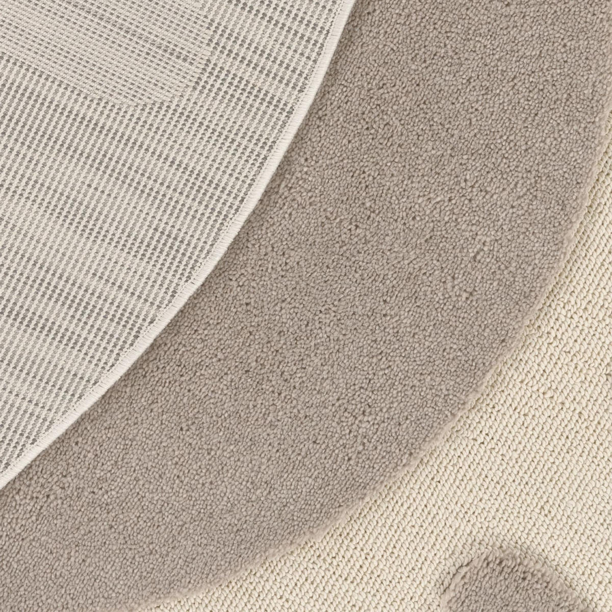 KINDERTEPPICH Creme Ø 120 cm - Creme, Kunststoff (120/120cm) - TT Home