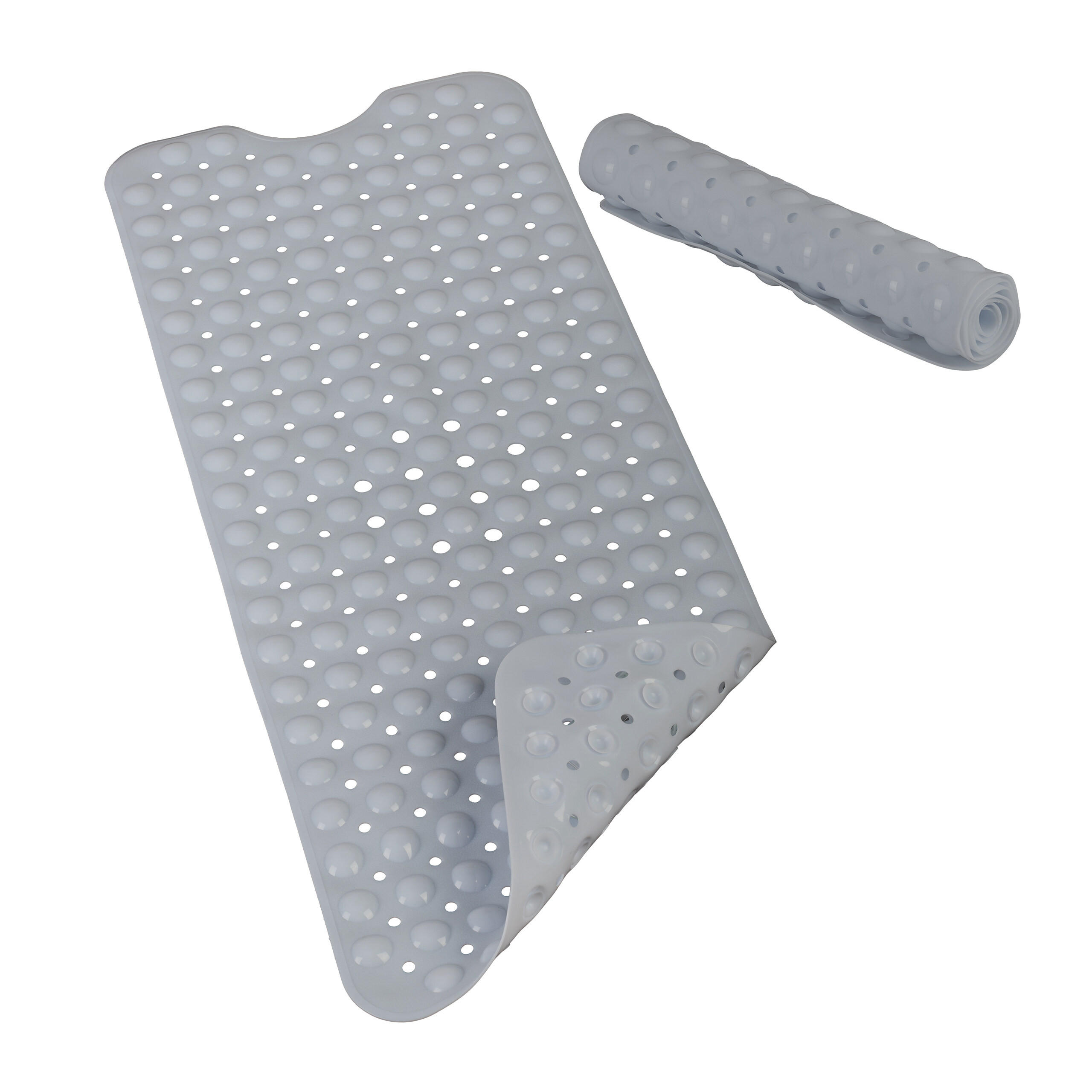 BADEWANNENMATTE - Grau, Kunststoff (97/39cm) - Relaxdays