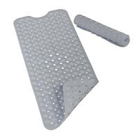 BADEWANNENMATTE - Grau, Kunststoff (97/39cm) - Relaxdays