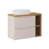WASCHTISCH 80.4cm Riva Kaschmir und Holz - Beige, Holzwerkstoff (80.4/59/40cm) - Petits-meubles