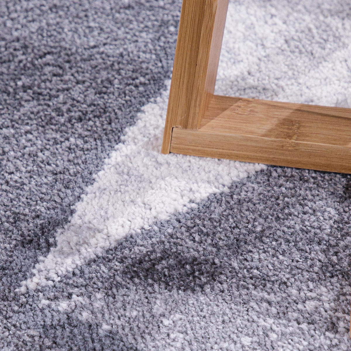 TEPPICH Kurzflor Geometrisch Wohnzimmer schmutzabweisend Grau Rechteckig 160x220 - Grau, Textil (160/220cm) - KADIMA DESIGN