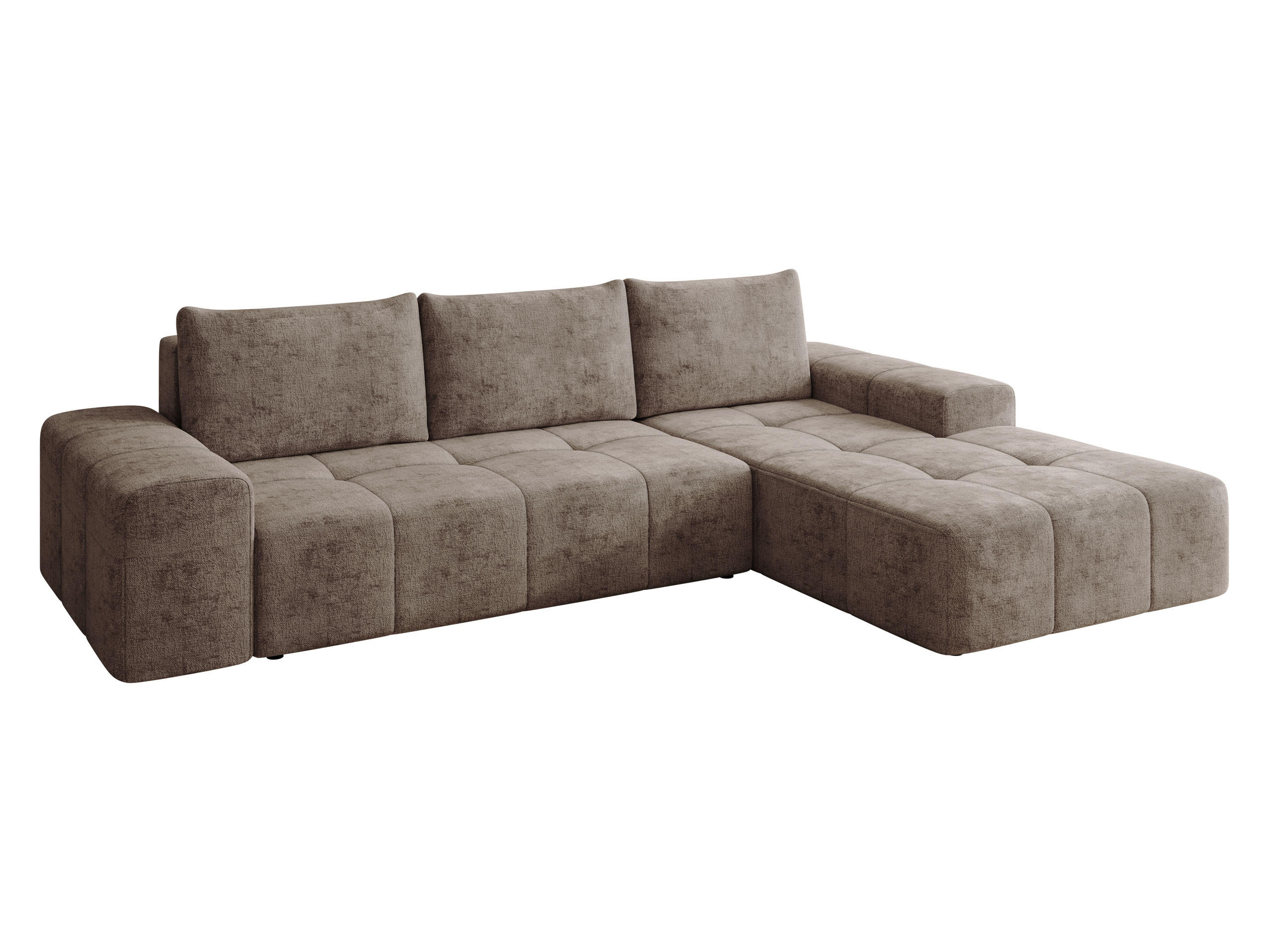 Mirjan24 Eckschlafsofa Hellbraun 275x173 cm