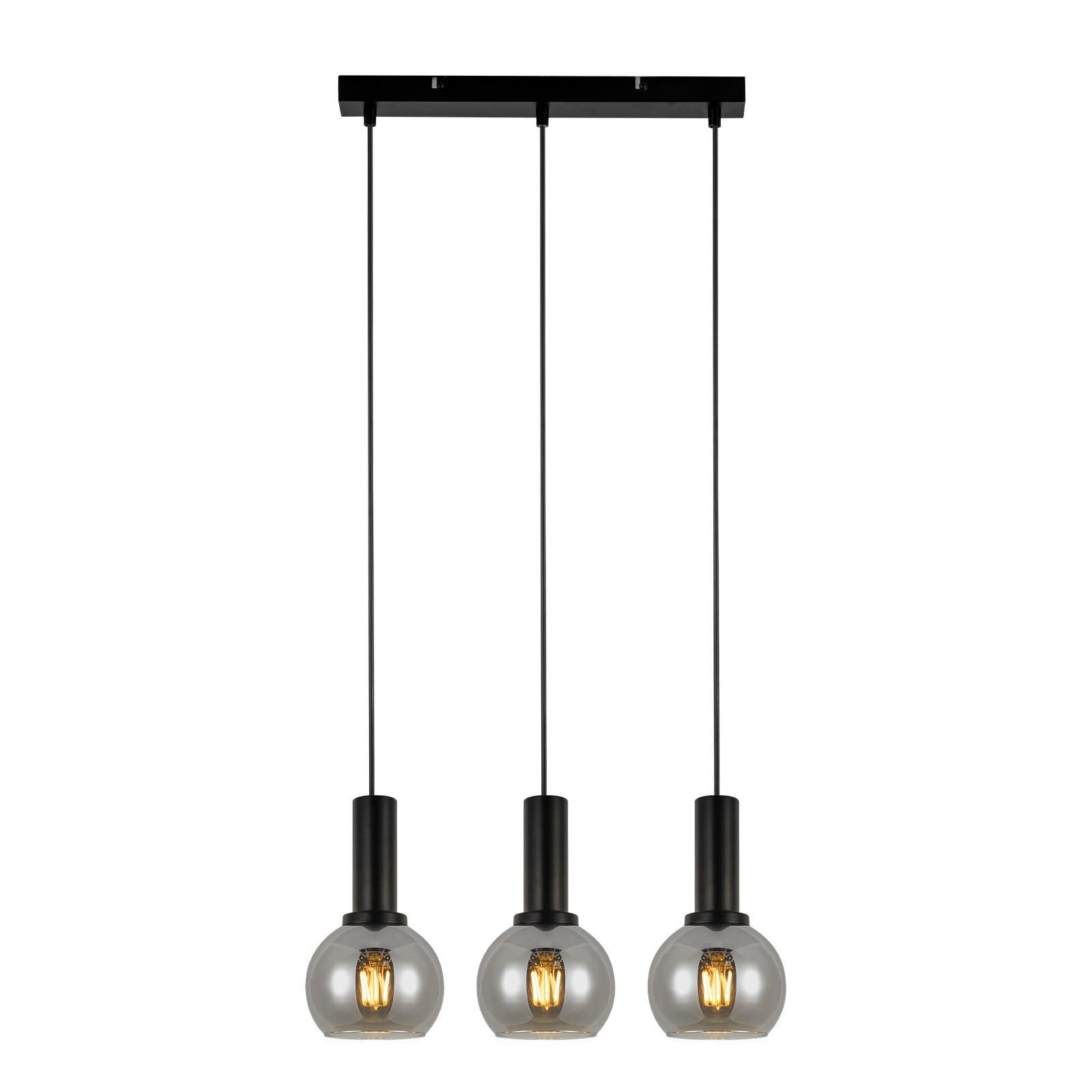 HÄNGELEUCHTE Rookq 13/145/40 cm - Schwarz, Metall (40/13/145cm) - ZMH