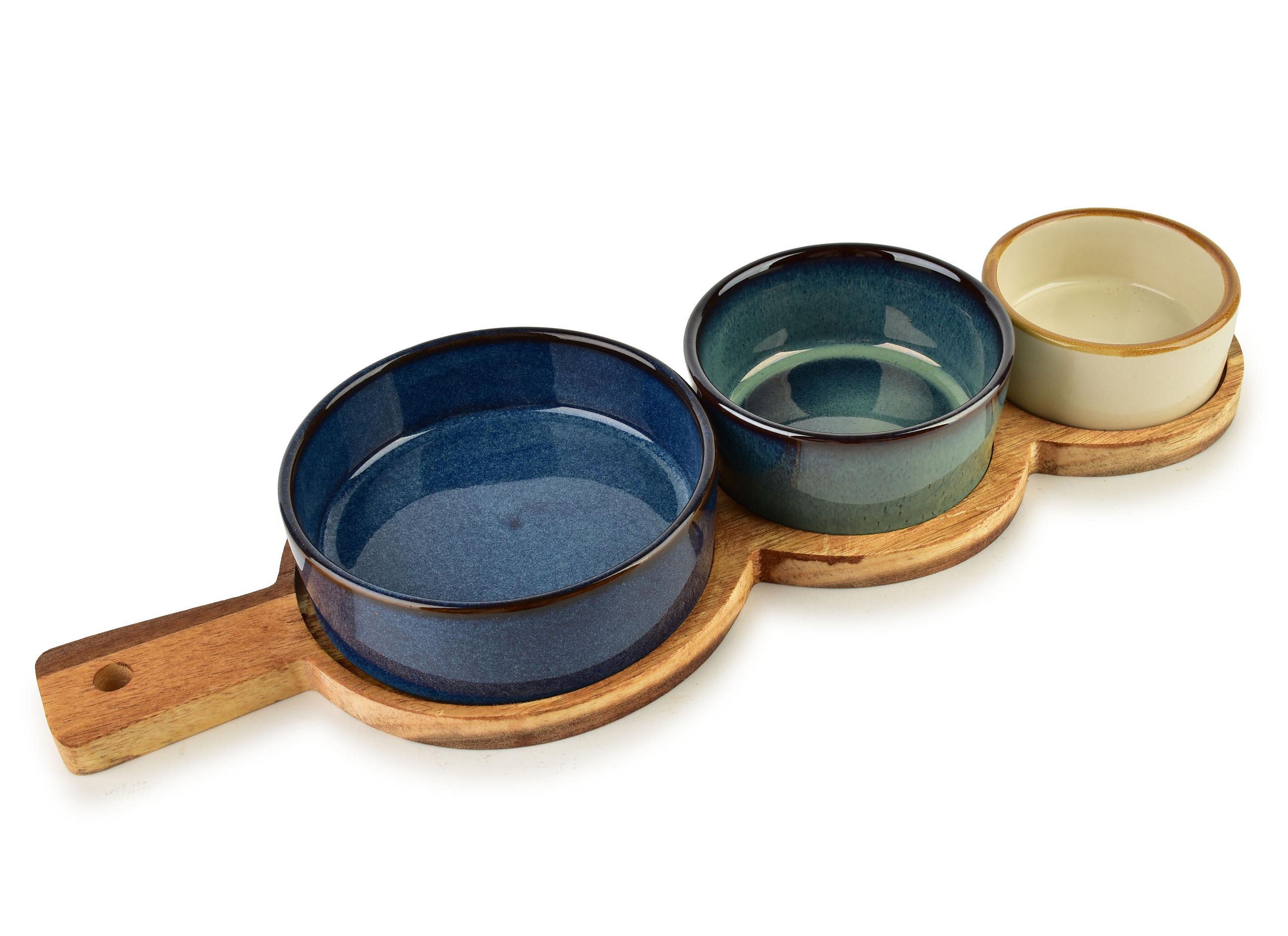 SERVIERSCHALEN Modern Kitchen Blau 35/12/4.5 cm Porzellan - Blau, Keramik (12/4.5/35cm) - Mondex