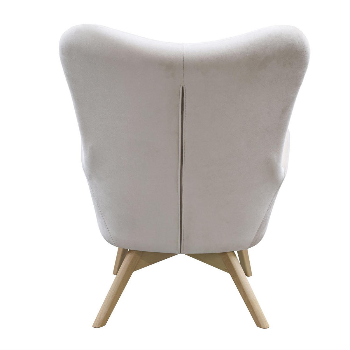 SESSEL SAND mit Buchenbeinen - Ecru/Buchefarben, Textil (80/105/86cm) - Lookway