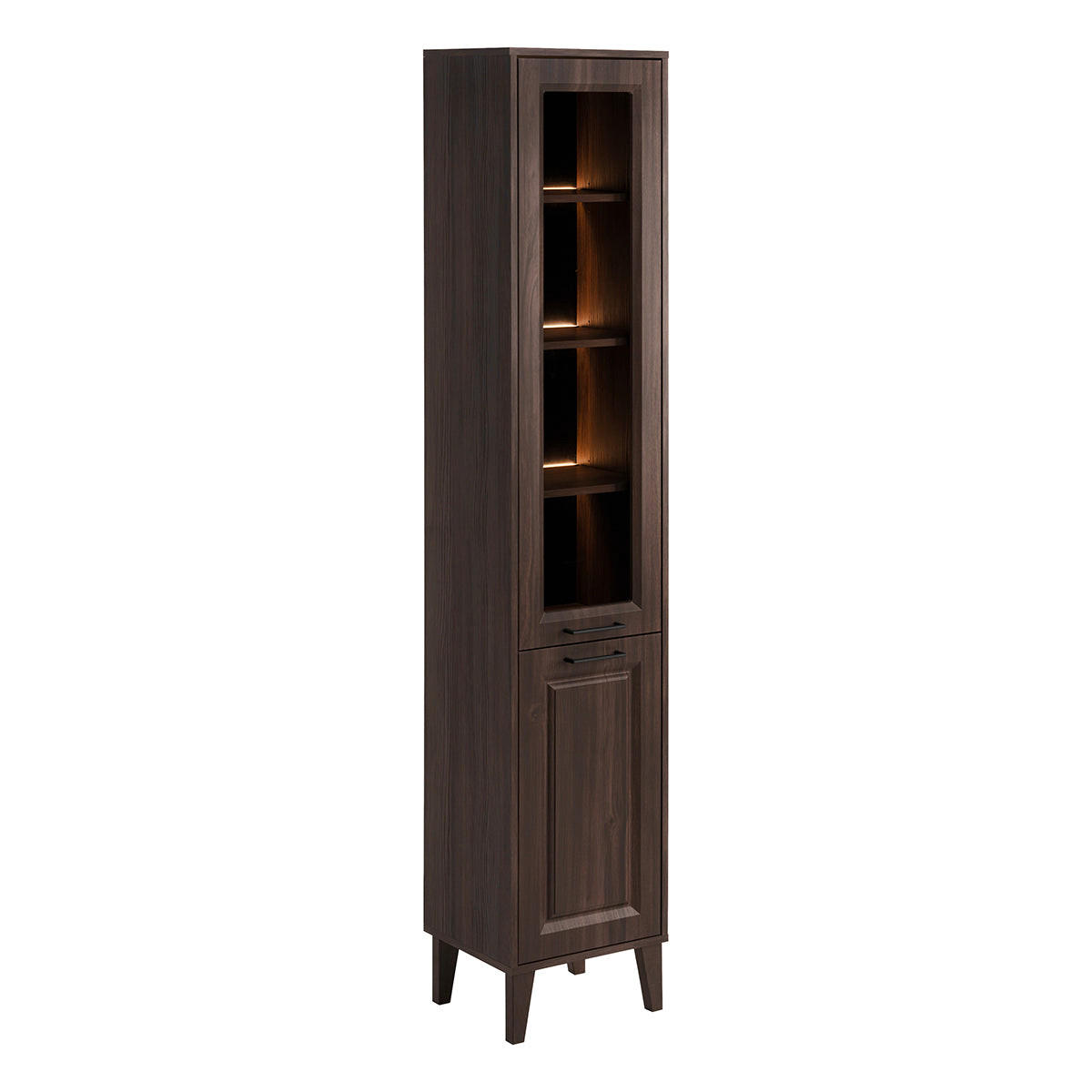 ZÁVESNÁ SKRINKA Moka Drevo - hnedá, kompozitné drevo (40/205/35cm) - Petits-meubles