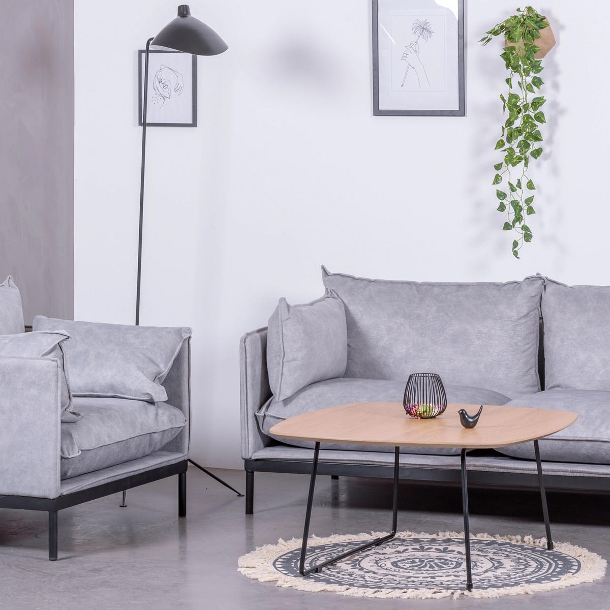 COUCHTISCH Quadratisch Eichefarben 50/70/41 cm - Eichefarben, Holz (50/70/41cm) - Nest Dream