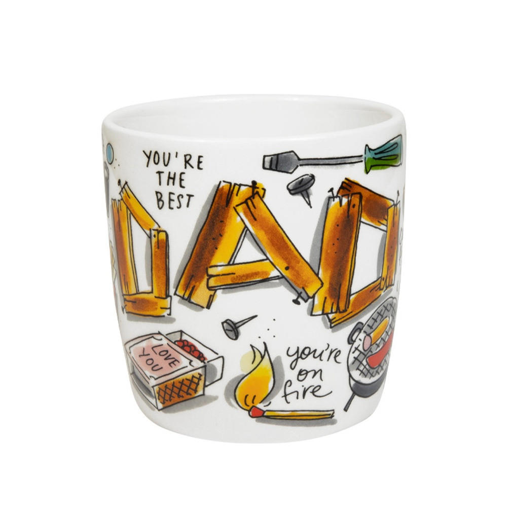 CAPPUCCINO-BECHER Vatertag Best Dad in Bunt - 500 ml - Multicolor, Keramik (0.5L) - Blond Amsterdam
