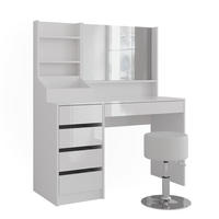 SCHMINKTISCH Sherry Weiß/Weiß Hochglanz 119.8 cm 4 Teile - Weiß Hochglanz, Holzwerkstoff (119.8/76/50.1cm) - Vicco