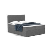 BOXBETT BOUCLE 140/200 in Boucle Graphit H3 - Graphitfarben, Holz/Holzwerkstoff (140/200cm) - Deine Möbel 24