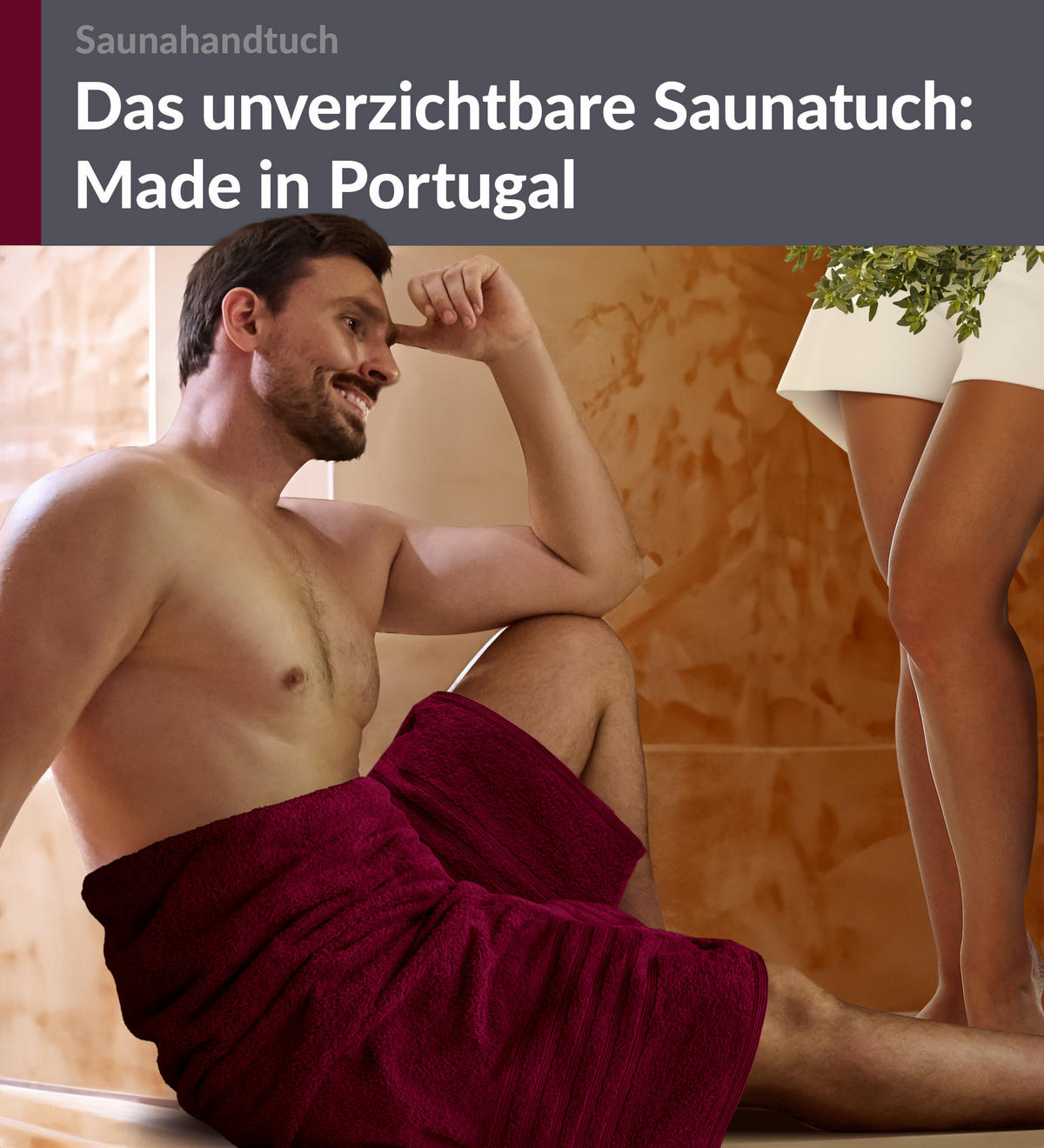 BADETUCH London Kirsch Rot 100x200 cm - Kirschrot, Textil (100/200cm) - Lashuma