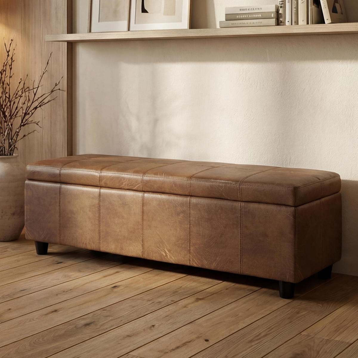 AUFBEWAHRUNGS-TRUHE Braun - Braun, Textil (114/45/45cm) - MCW