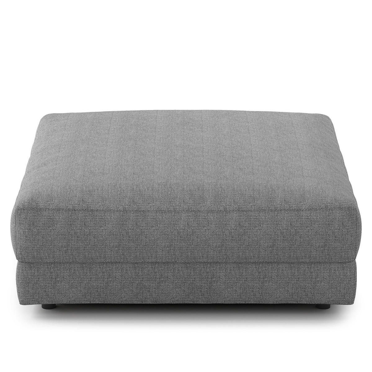 POLSTERHOCKER - Silberfarben/Schwarz, Kunststoff/Textil (105/38/117cm) - home24