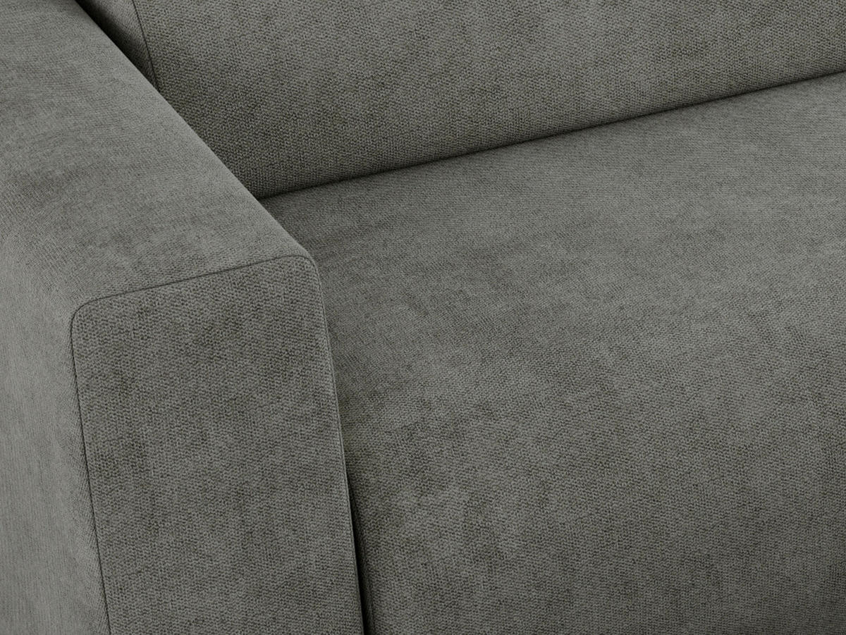 ECKSOFA PASADENA Grau Struktur - Links Seite - Schwarz/Grau, Kunststoff/Textil (288/180cm) - MKS