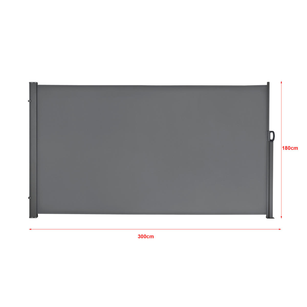 SEITENMARKISE Mulhacén - Grau, Textil (300/180cm) - pro.tec