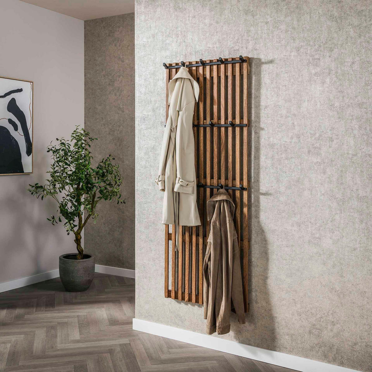 WANDGARDEROBE Tweak Braun 10/60/ 161 cm - Braun, Holz (60/161/10cm) - Hoyz Collection