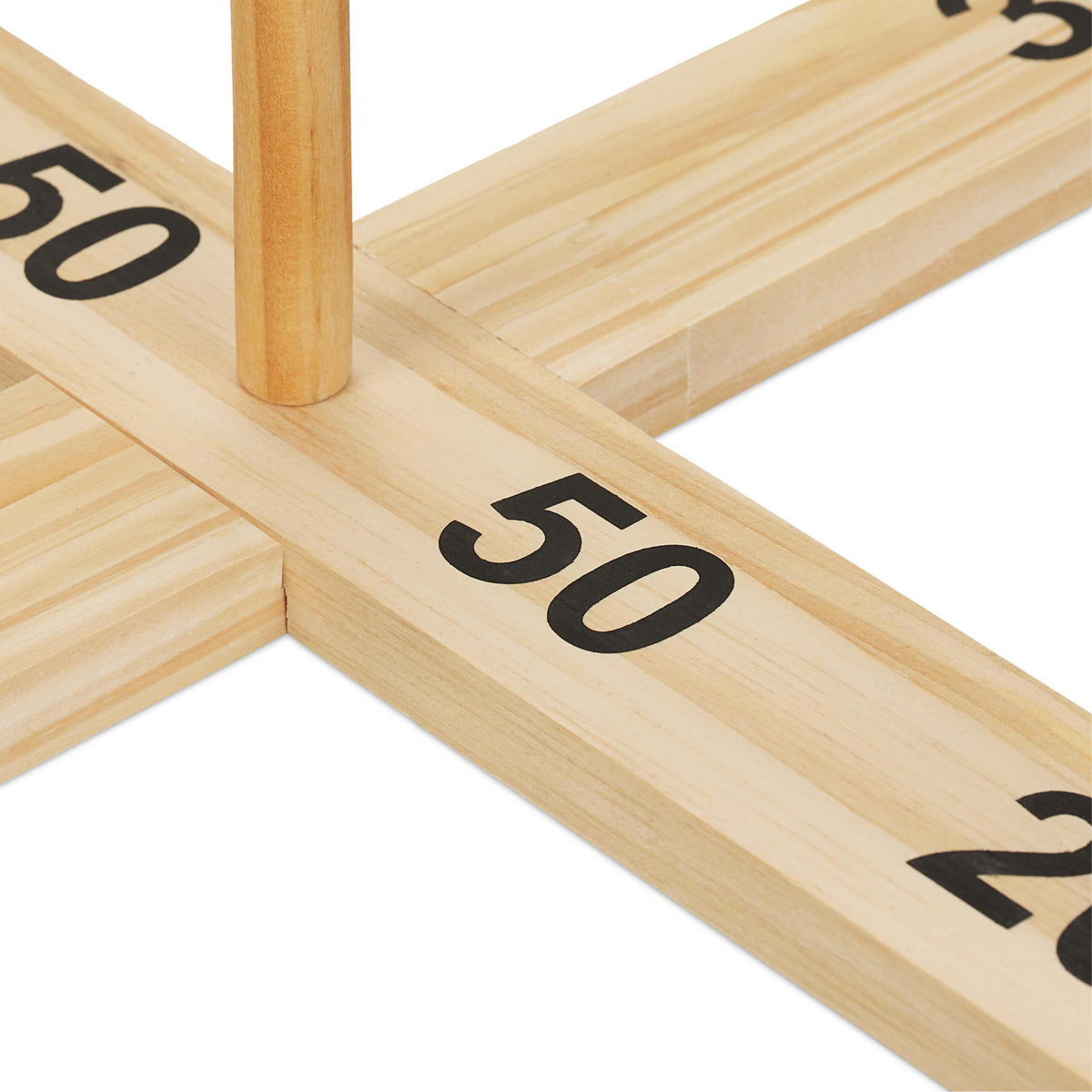 HÁDZANIE krúžkov - svetlohnedá, drevo/textil (41/41cm) - Relaxdays