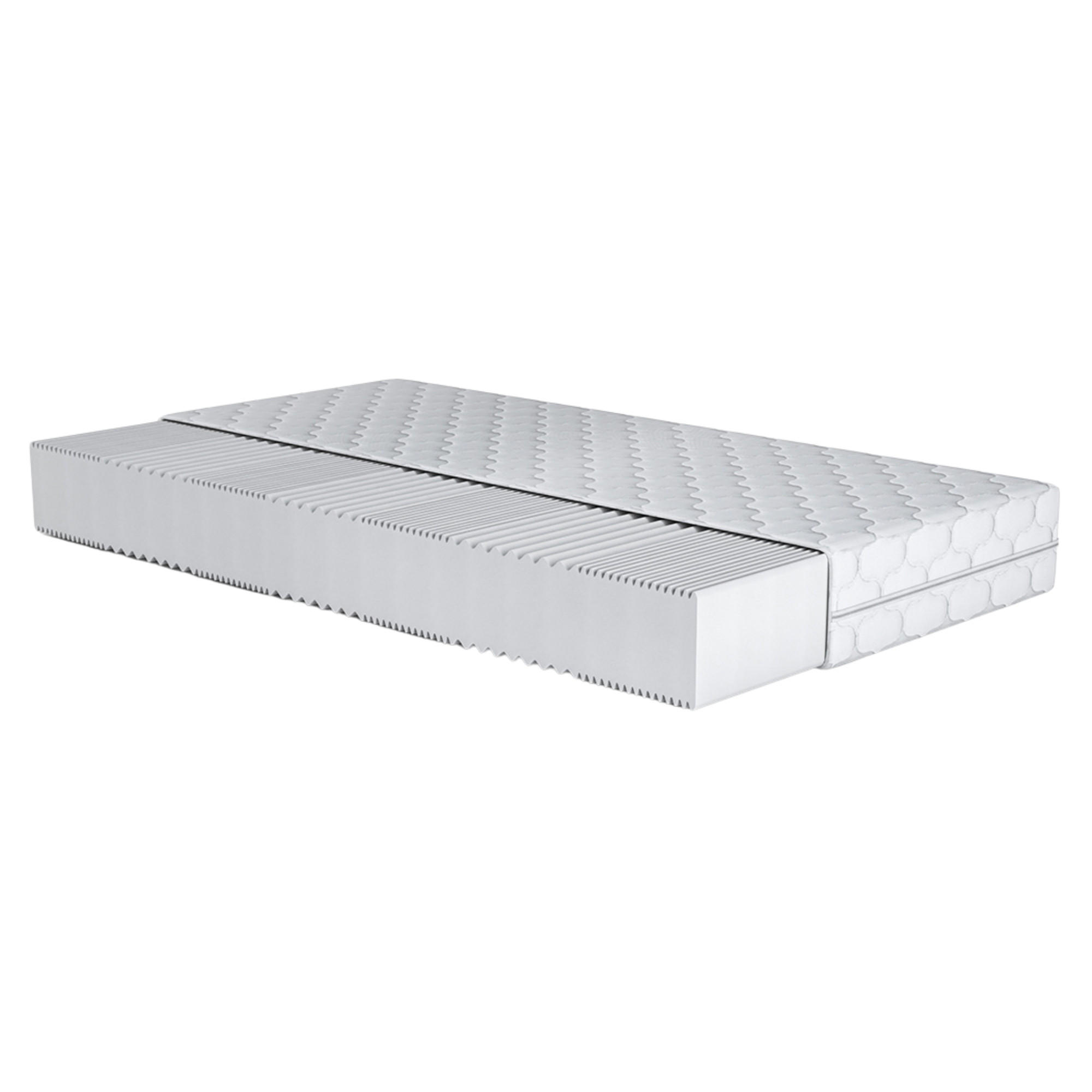 MATRATZE 7-Zonen H3 160x200 - Weiß, Naturmaterialien (160/200cm) - Home Collective