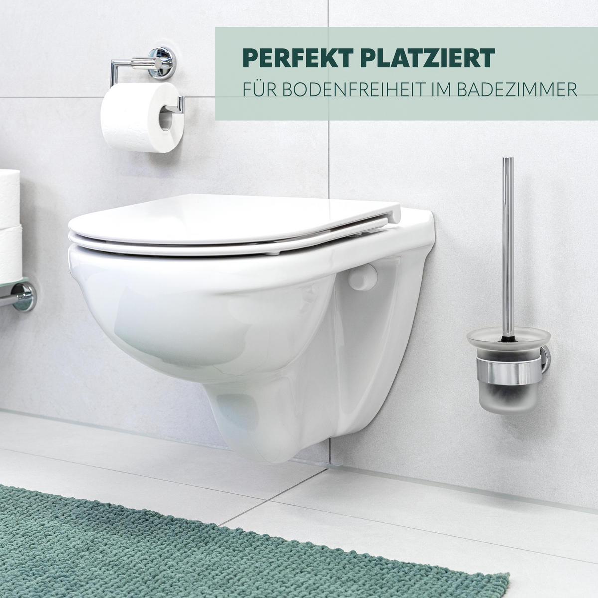 BADEZIMMER-ZUBEHÖR-SET LUCENTE 3tlg, Edelstahl, verchromt - Chromfarben, Metall (11.5/35/14.5cm) - bremermann