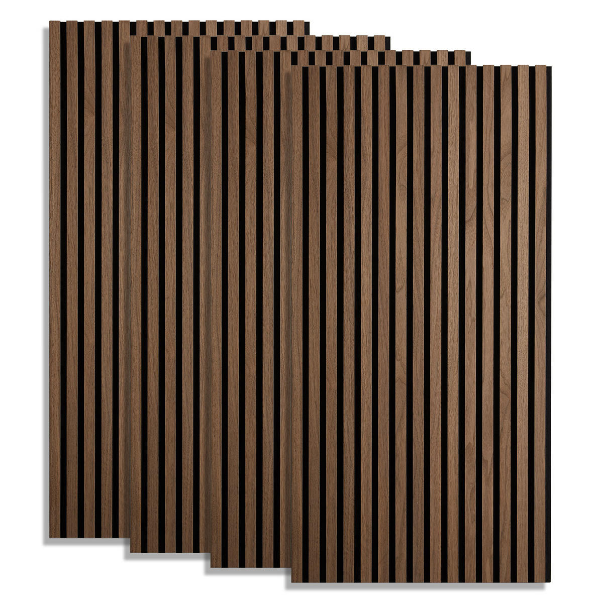 AKUSTIKPANEEL 60/120 cm 4 er-Set Braun - Braun, Holz (60/120/2cm) - Homestyle4u