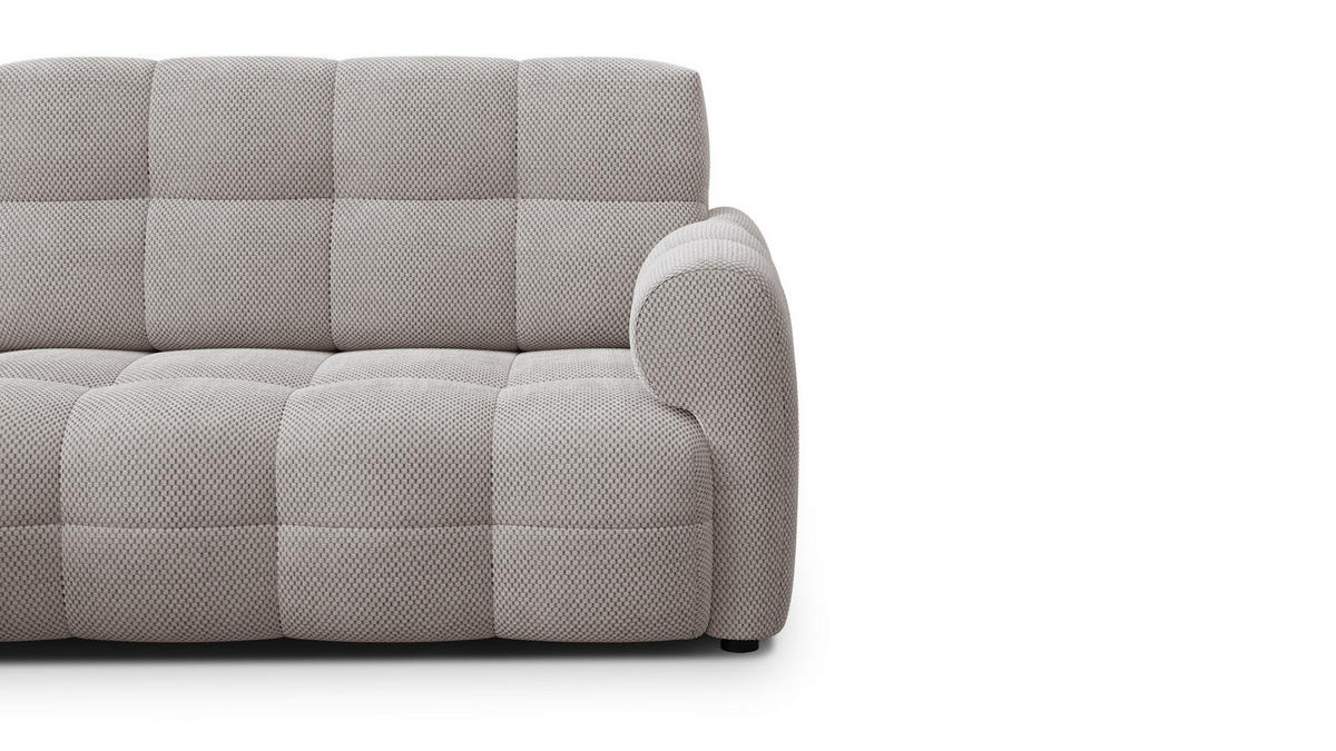 ECKSOFA MELLOW 3-Sitzer, beige - Beige/Schwarz, Holz/Textil (232/156cm) - Courtois Laville