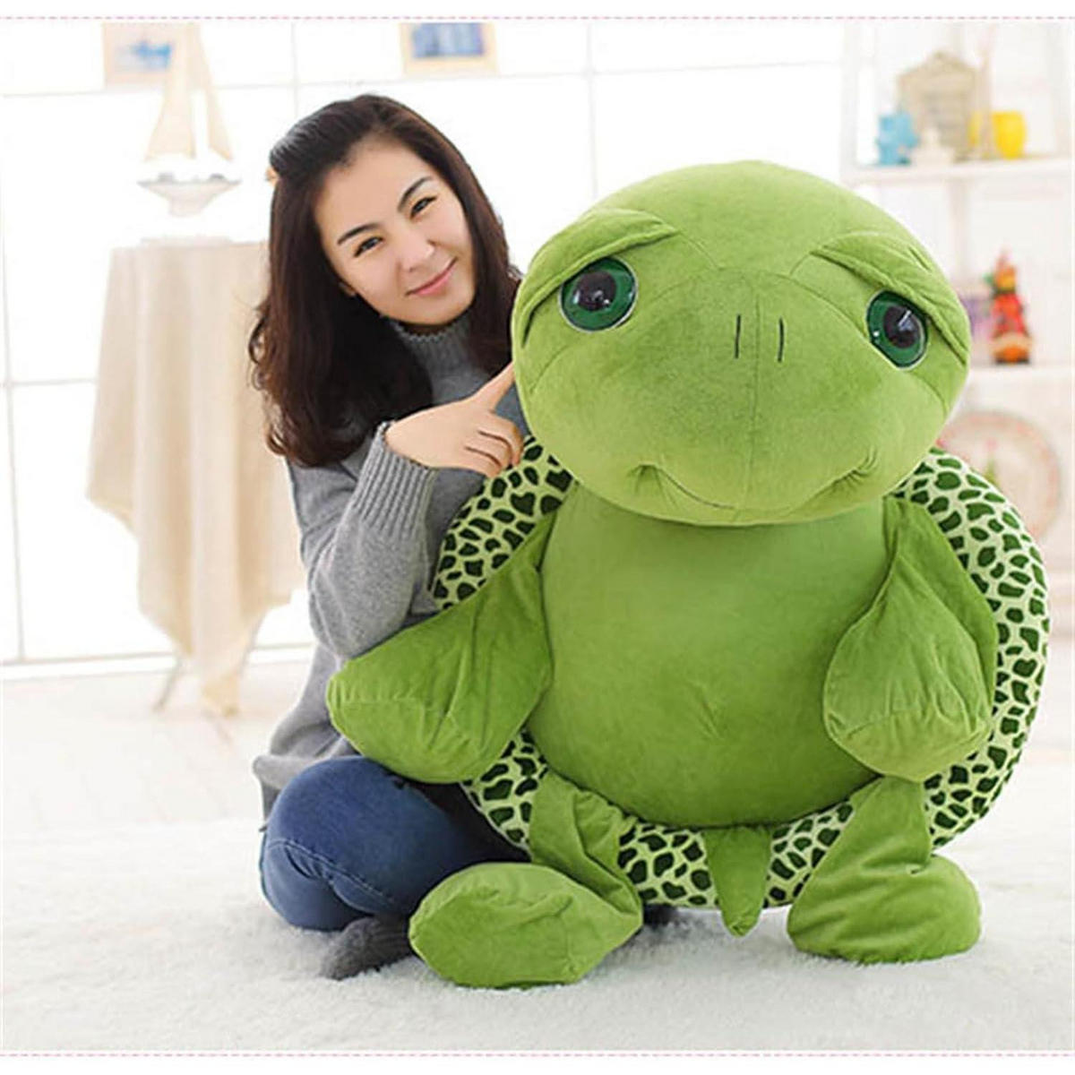 STOFFTIER Schildkröte Grün 20 cm - Grün, Textil (20/20cm)