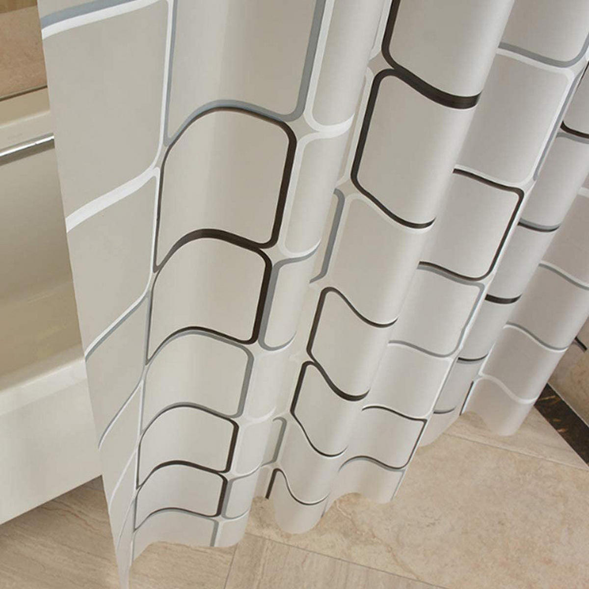 DUSCHVORHANG, transparent，180/200CM - Klar, Kunststoff (290/200cm)