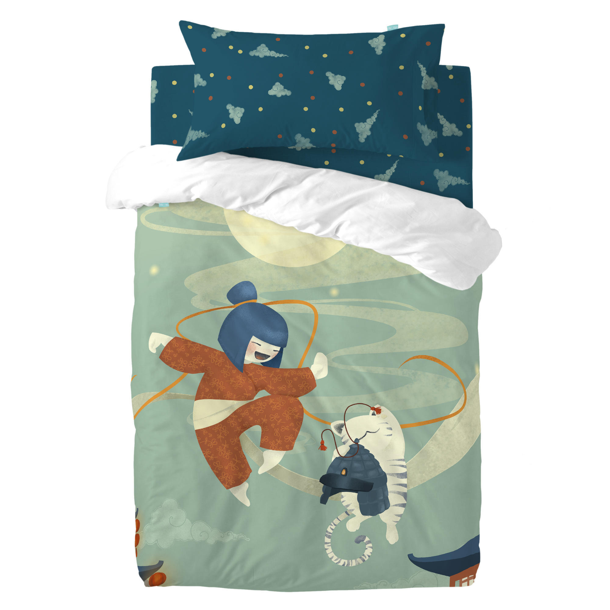 BETTBEZUG 2er-Set teiliges the warrior 115x145 cm (kinderbett) mehrfarbig - Multicolor, Textil (115/145cm) - Happy Friday