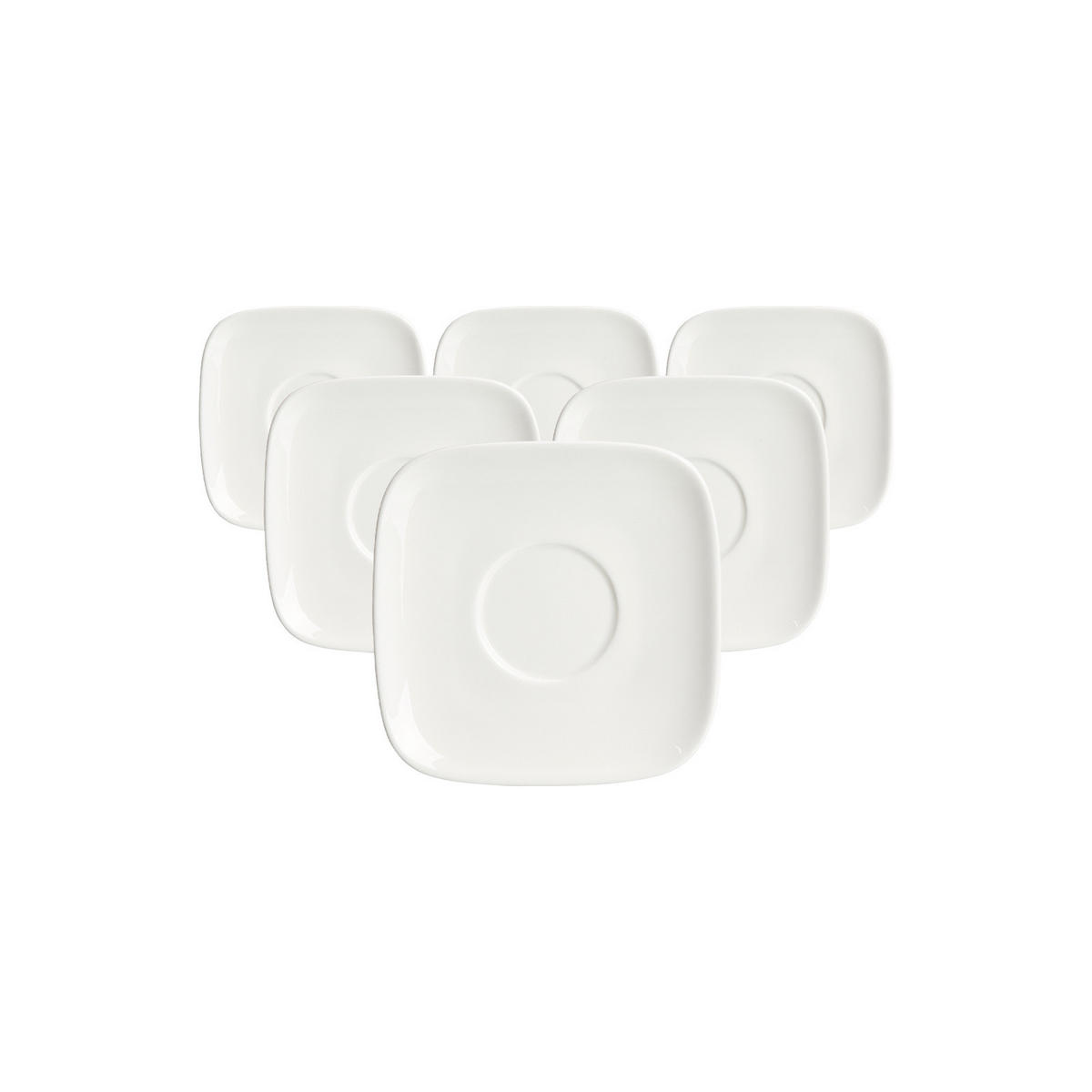 ESPRESSOUNTERTASSEN Arena weiß ø 12 cm 6er Set - Weiß, Keramik (12cm) - Ritzenhoff Breker