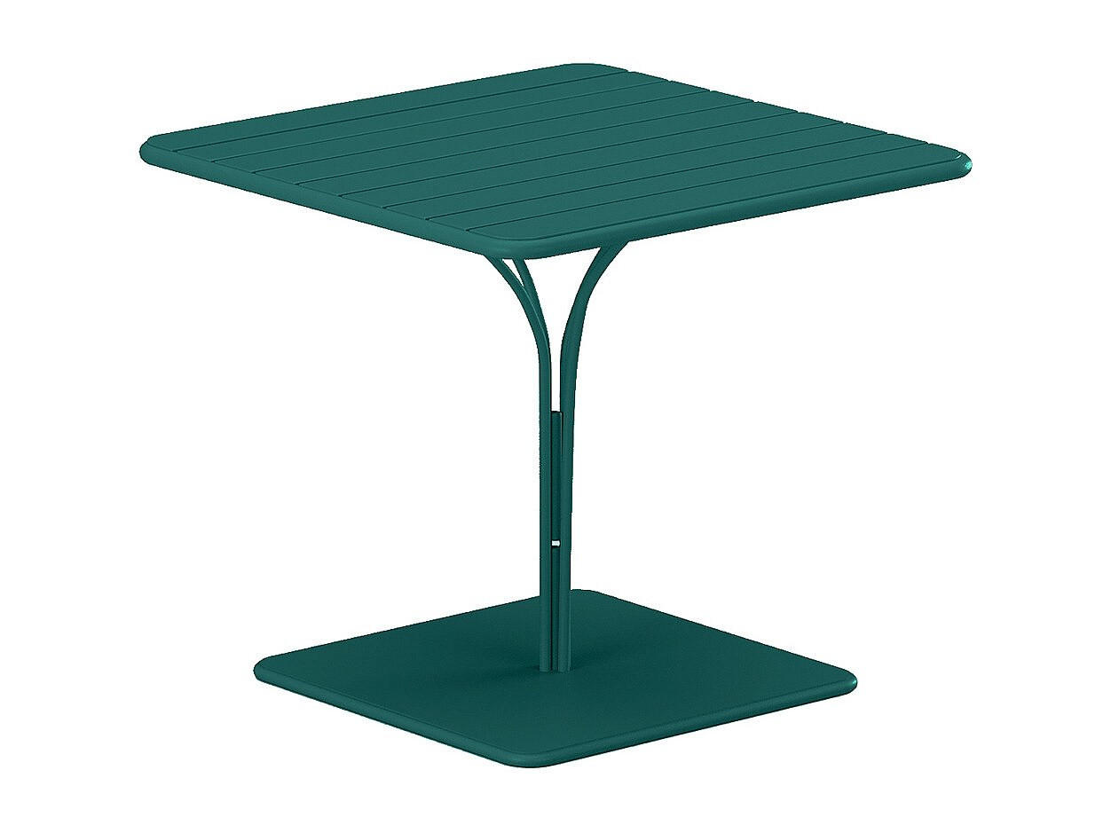 GARTENTISCH - L. 80 cm - Metall - Blau - MIRMANDE von MYLIA - Blau, Metall (80/80/75cm) - Vente-Unique