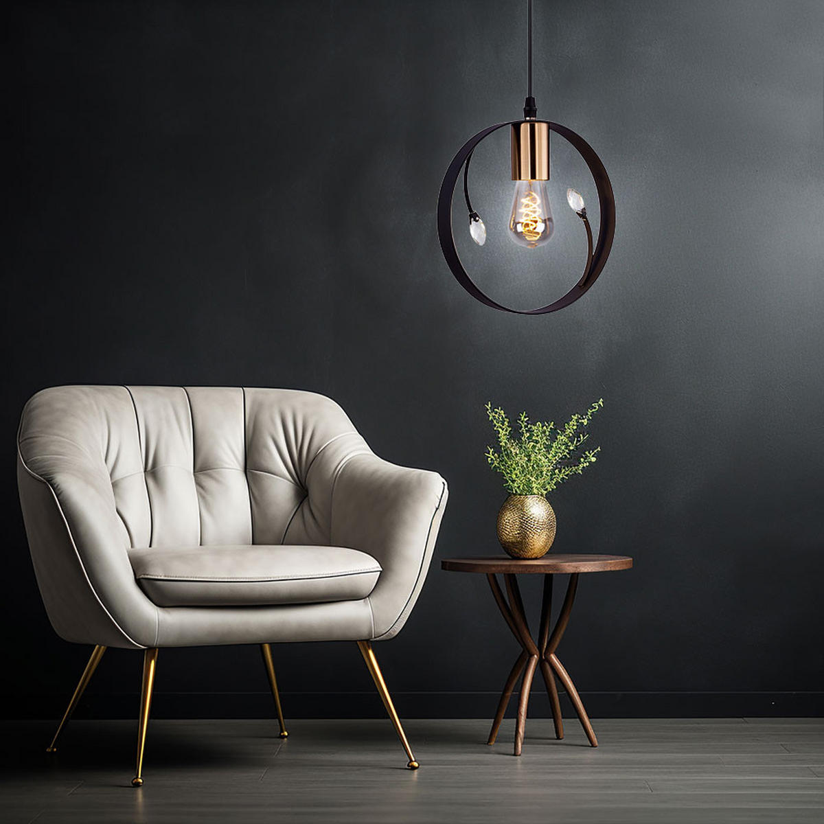 PENDELLEUCHTE VIGO schwarz klar - Schwarz, Metall (20/20/150cm)