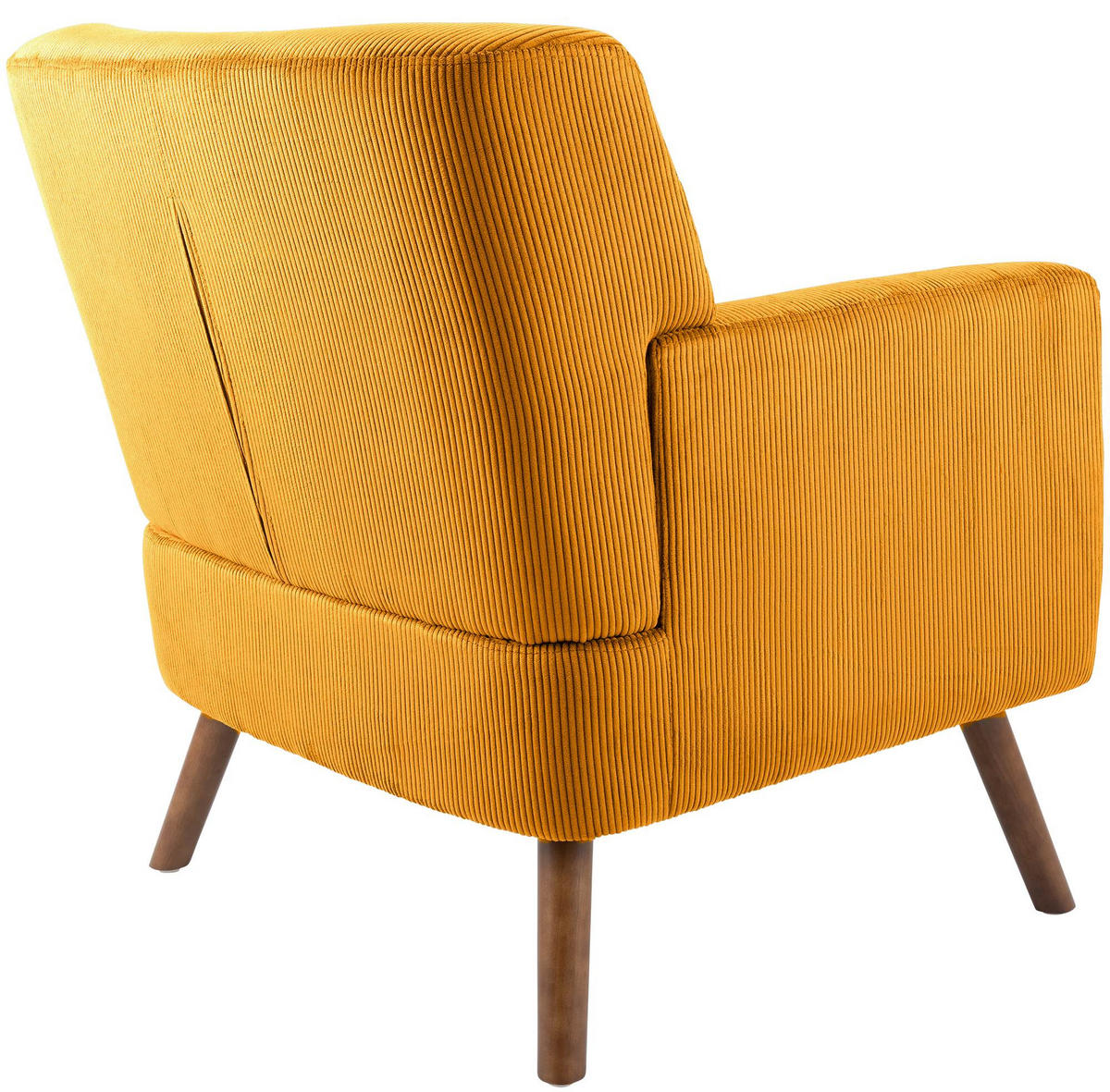 SESSEL Cord Orange - Braun/Orange, Holz/Textil (72/80/74cm) - CLP