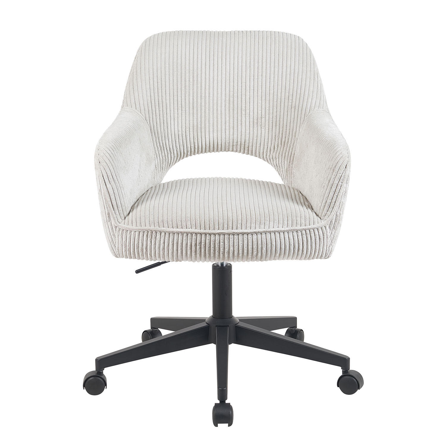 BÜROSTUHL Mika-Ilvy - Hellgrau/Schwarz, Textil/Metall (60/84/65cm) - DUBI Möbel