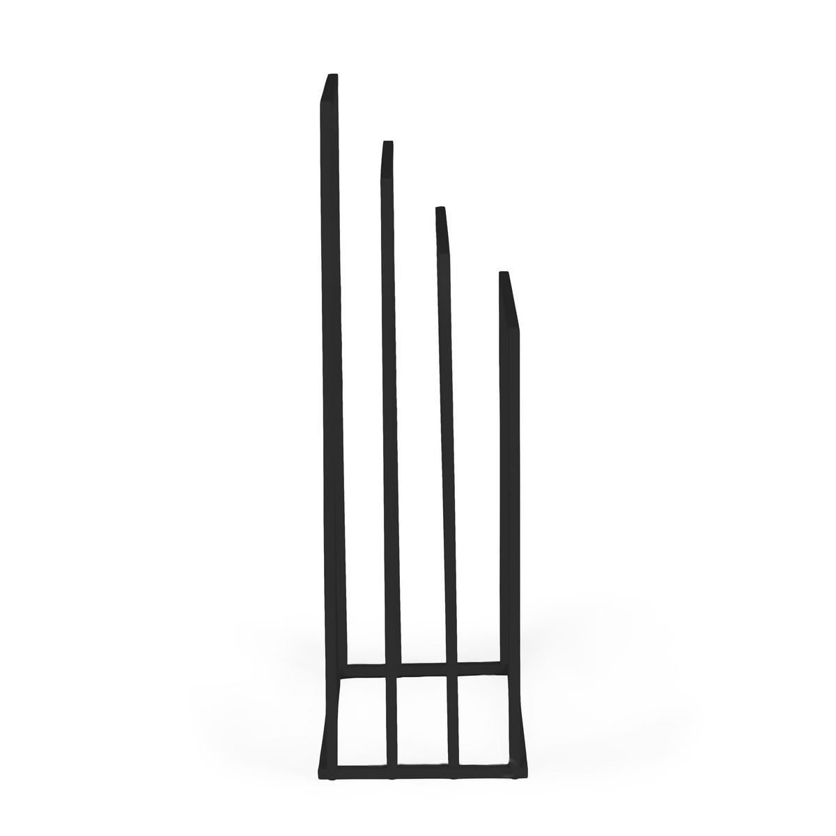 HANDTUCHSTÄNDER freistehend mit 4 Stangen - Schwarz, Metall (45/94/29cm) - Mat-Haus