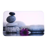 BADTEPPICH Energy Stones 70 x 110 cm - Grau, Textil (70/110cm) - Sanilo