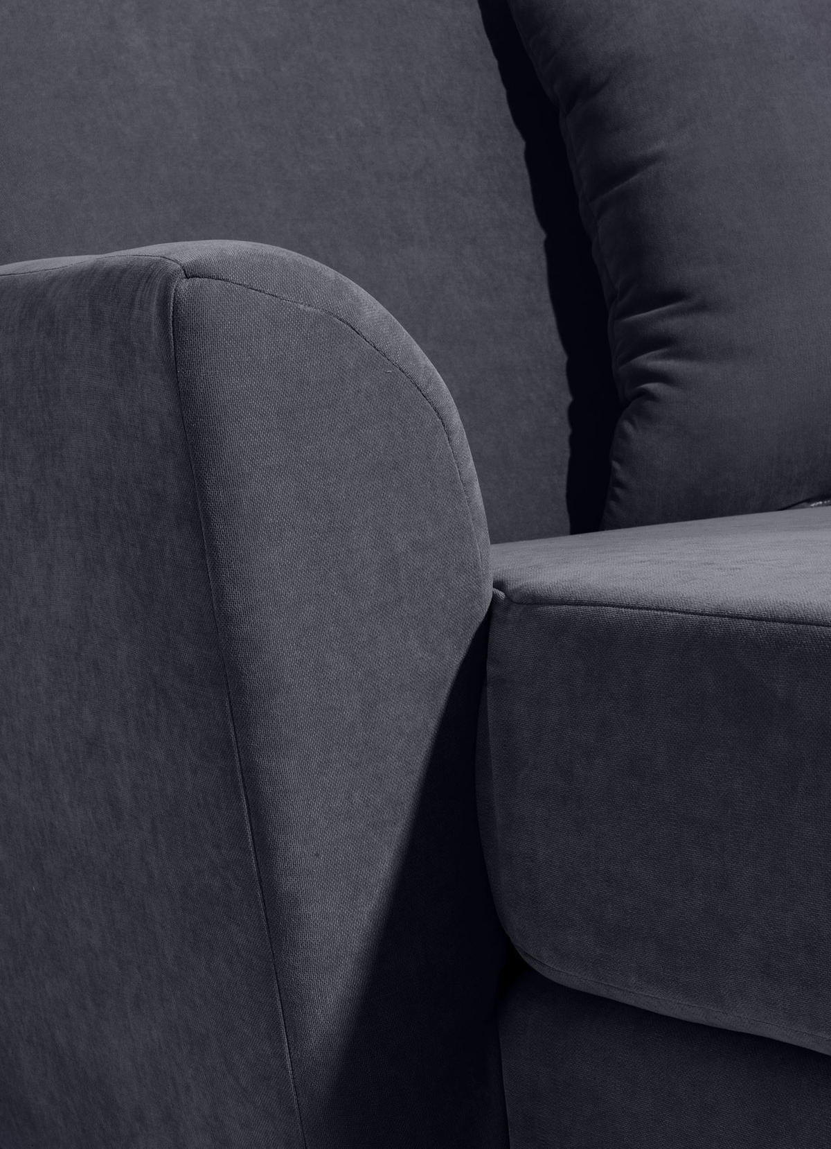 SESSEL XXL Karil Bezug Veloursstoff Buche natur / anthrazit - Anthrazit, Kunststoff (136/107/142cm) - 58aufmkessel