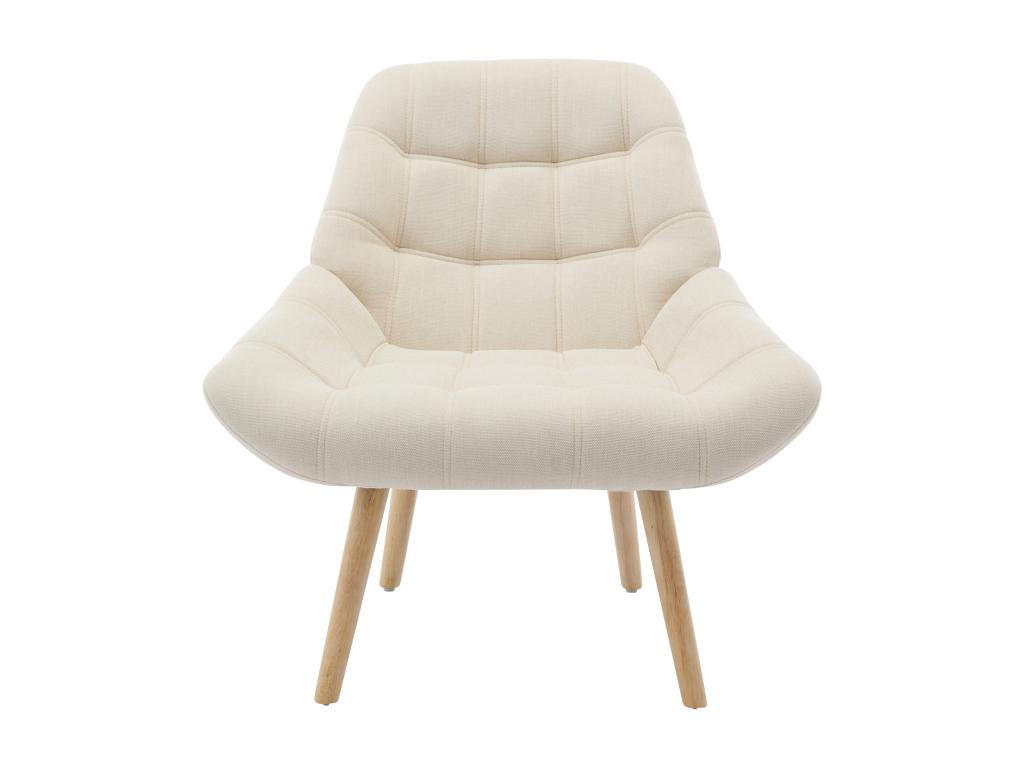 SESSEL - Stoff - Beige - LUOSTO - Beige, Textil (79/83/87cm) - Vente-Unique