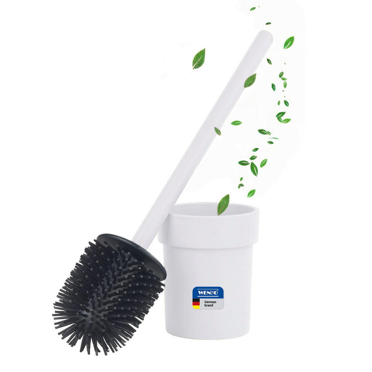 SILIKONBÜRSTE für die Toilette Lizan 10,5/10,5/35,5 cm - Weiß, Metall (10.5/35.5/10.5cm) - Wenko