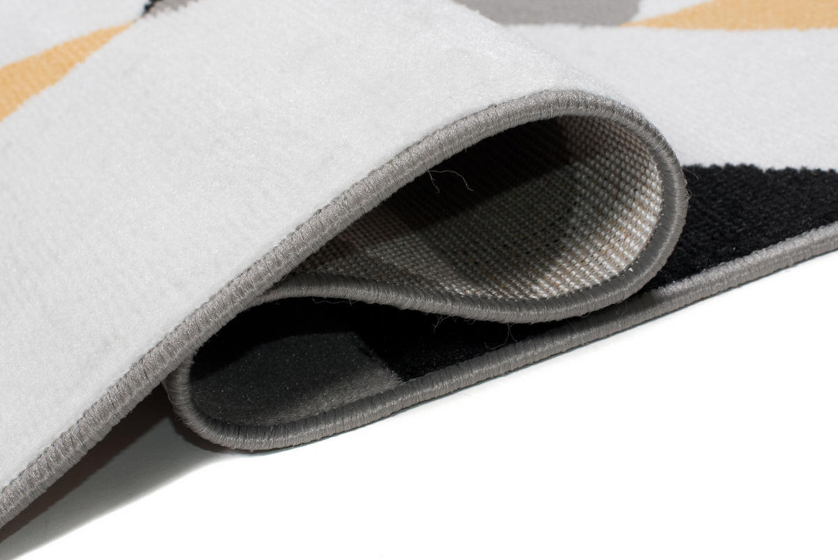 TEPPICH MAYA Weiß Dreiecke Geometrisch 160/230 cm - Weiß, Textil (160/230cm) - Tapiso