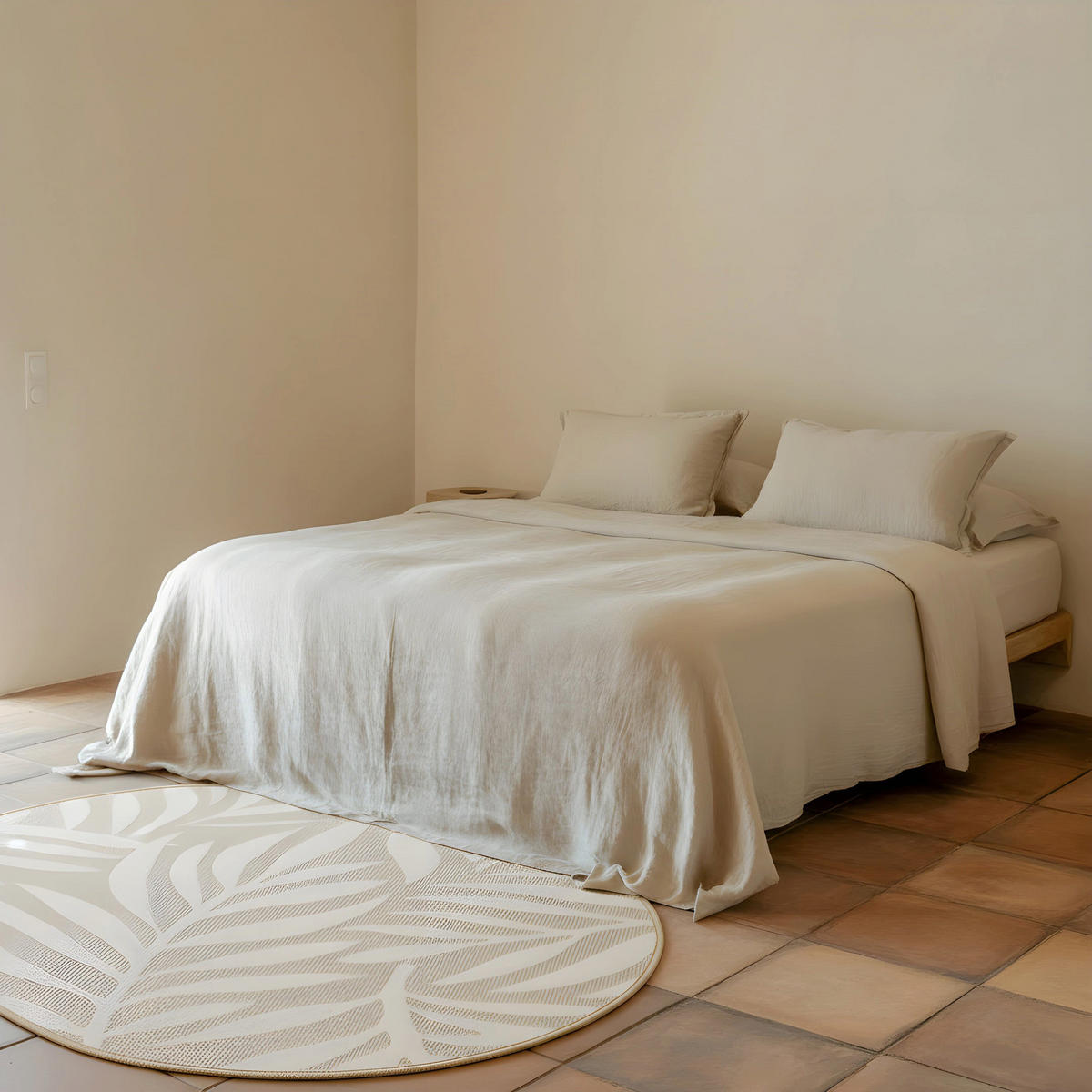 TEPPICH, Runder für Innen und Außen beige - Beige, Textil (120/120cm) - AFK Living