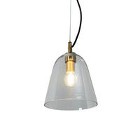 HÄNGELEUCHTE Cindy, Gold / Messing, 18cm - Goldfarben, Glas (18/18/17cm) - KOSILUM