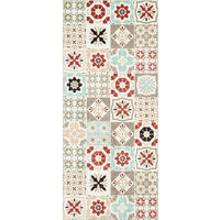 KÜCHENTEPPICH mit mehrfarbigem Zementfliesenmuster Azulejo 50x100 cm - Multicolor, Textil (50/100cm) - Nazar Rugs