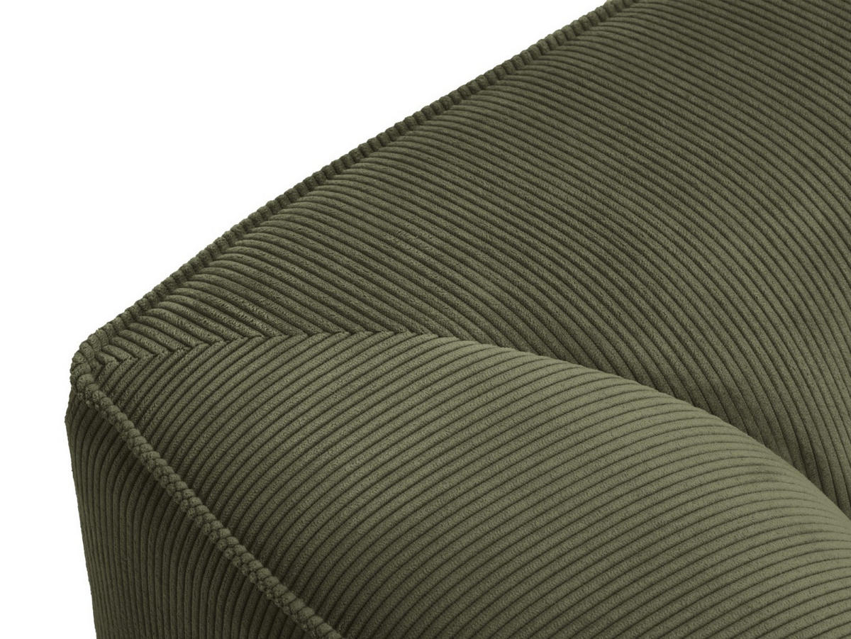 CHAISELONGUE links Ruby aus Cord grün - Grün, Textil (93/69/180cm) - Micadoni