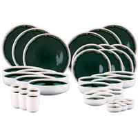 KOMPLETT-SERVICE Oxygen - 42er-Set - Graugrün - Grün, Keramik (1/1/1cm) - Björn