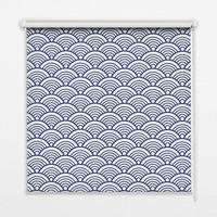 VNÚTORNÁ roleta - okenná roleta - roleta - 100x140 cm - Polkruh - modrá, plast (100/140/0.5cm) - TULUP
