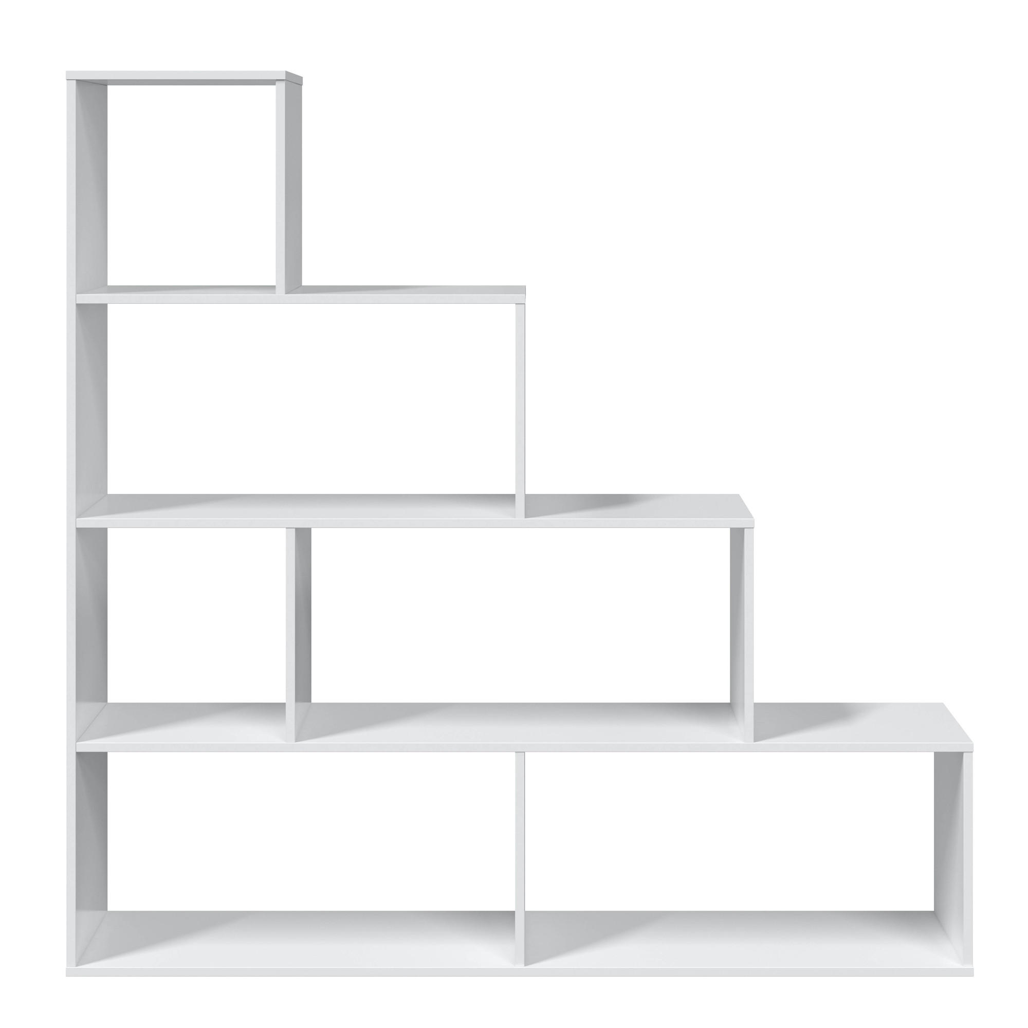 REGAL Jaén Hochglanz Weiß 6 Fächer - Weiß, Holzwerkstoff (145/145/29cm) - VS Venta-stock