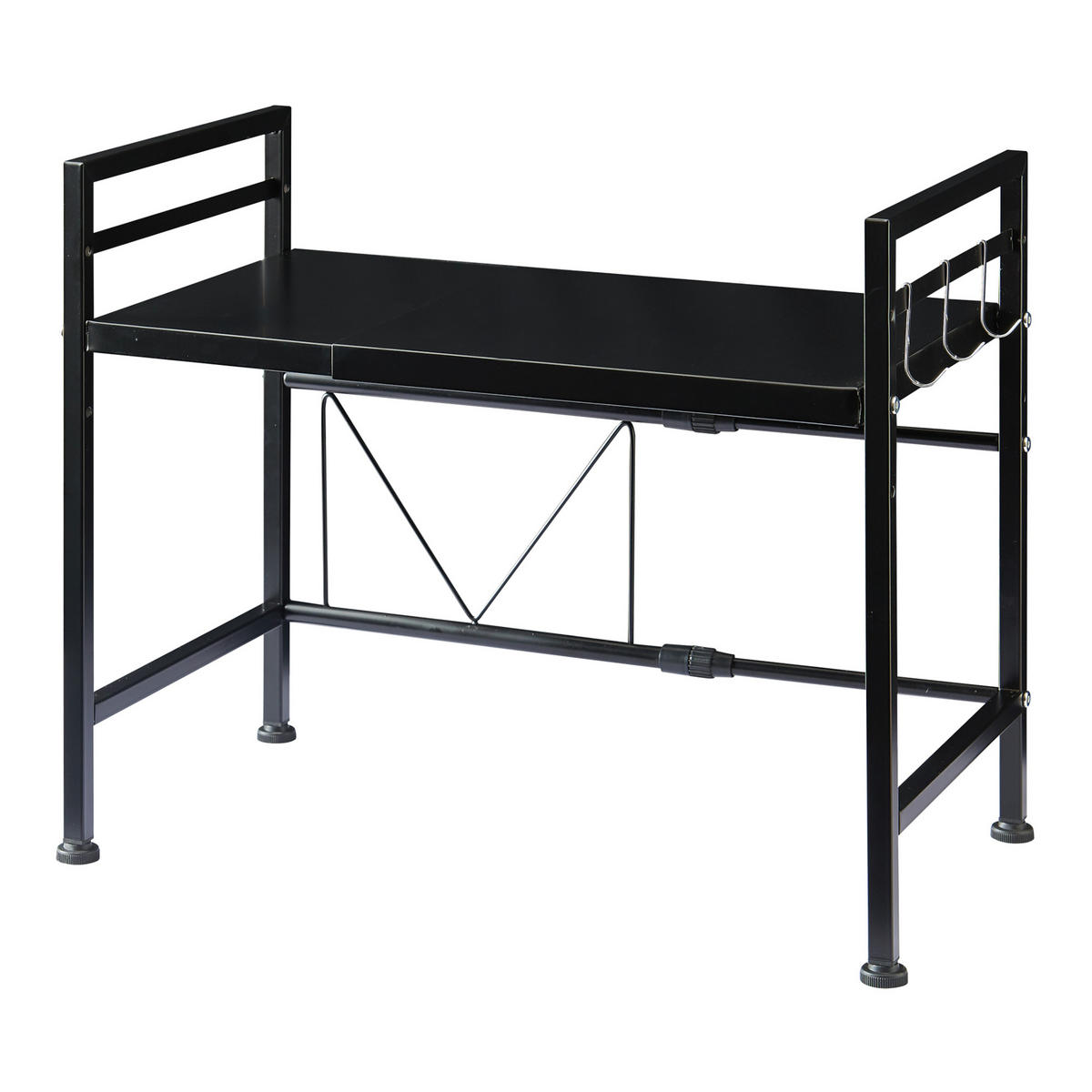 MIKROWELLENREGAL Sorsele - Schwarz, Metall (63/47.5/32cm) - [en.casa]
