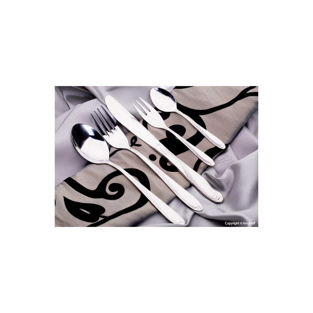 BESTECKSET Silber 21/2/2 cm KH1344 - Silberfarben, Metall - Kinghoff 