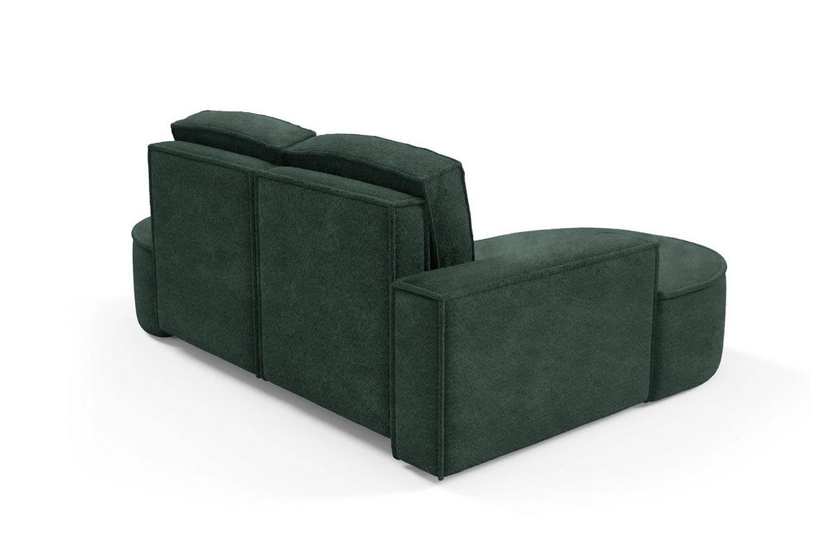 ECKSOFA Flow Grün, mit Kissen in Abriamo Stoff, linke seite - Grün, Holzwerkstoff/Textil (210/157cm) - Bettso