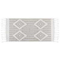 VINTAGE-OUTDOOR TEPPICH Tabiat 150/80 cm - Weiß, Kunststoff (80/150cm) - Beliani